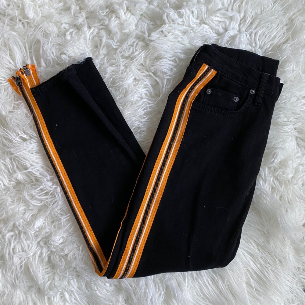 CARMAR Black & Orange Novelty Side Zip Mia Jean-24 - Picture 4 of 12